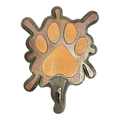 Paw Print Wooden Key Holder Wall Hook