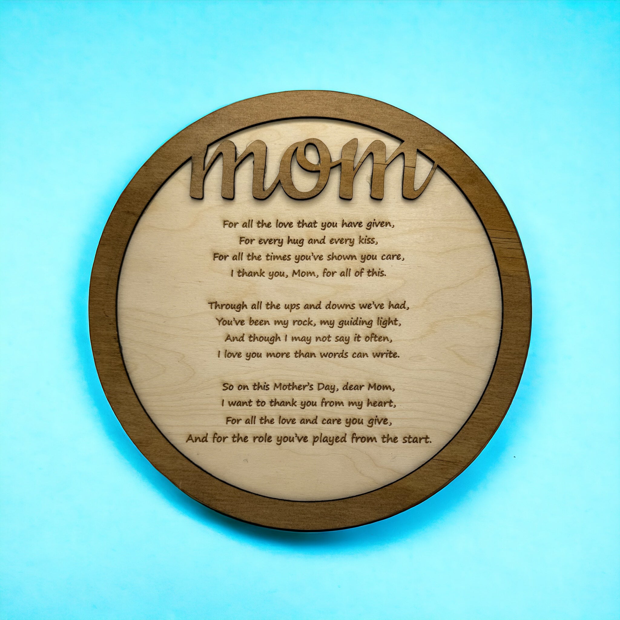 Mom Plaque Large