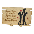 Super Mom Super Wife Super Blessed Layered Wood Sign