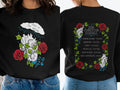 Black sweatshirt with anatomical heart graphic and 2026 competition schedule on back.