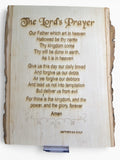 RJ Custom Works natural wood plaque engraved with The Lord's Prayer and Matthew 6:9-13 KJV scripture.